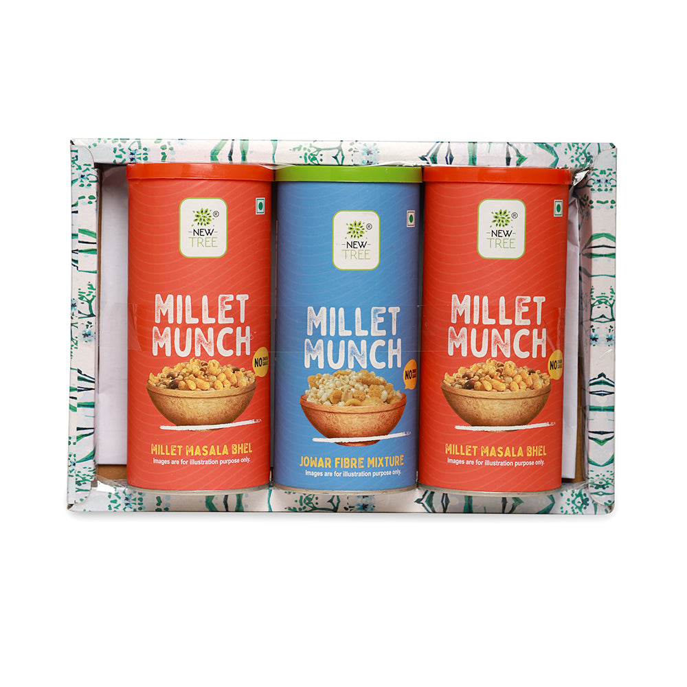 Munchies Galore: Three packs of Millet Munch to satisfy your cravings.