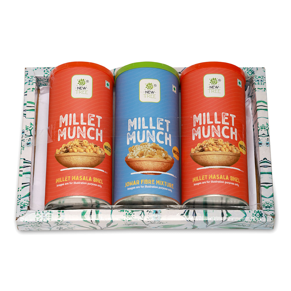 Munchies Galore: Three packs of Millet Munch to satisfy your cravings.