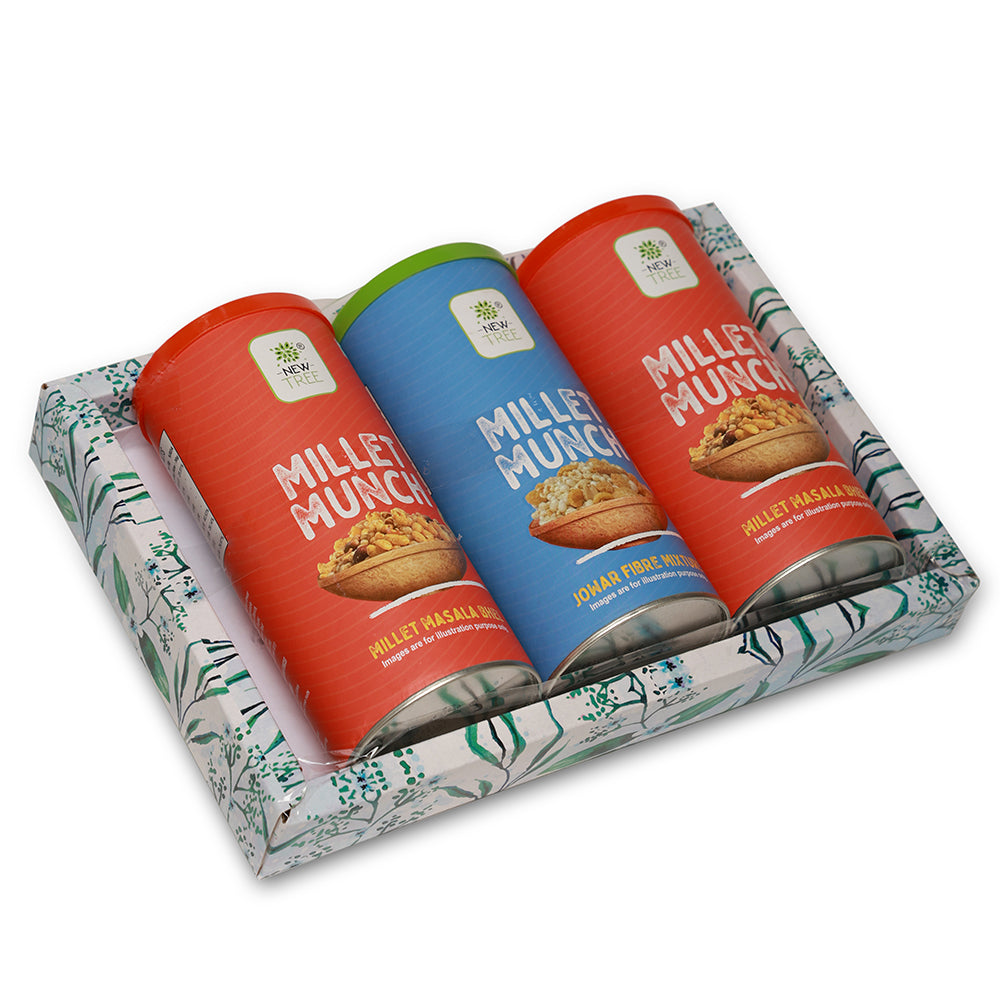 Munchies Galore: Three packs of Millet Munch to satisfy your cravings.