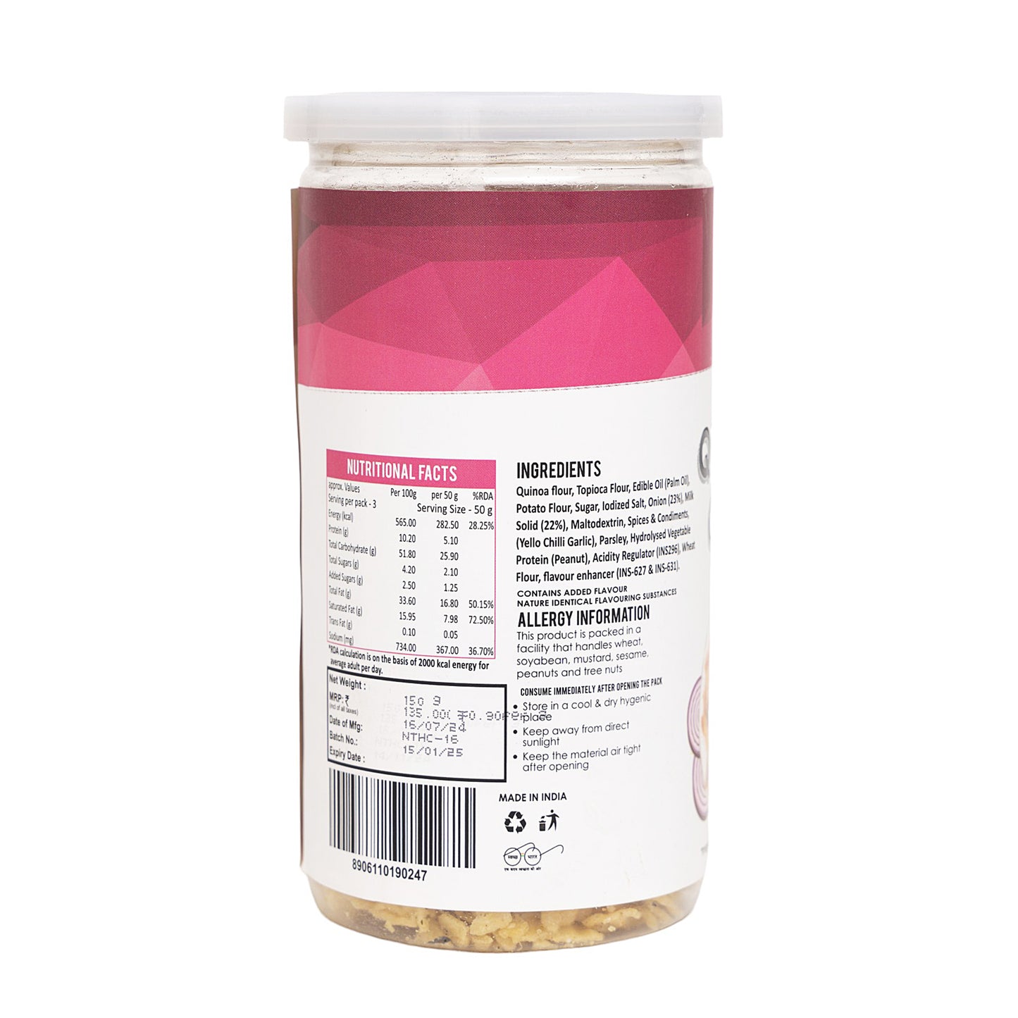 Quinoa Chips Cream & onion
