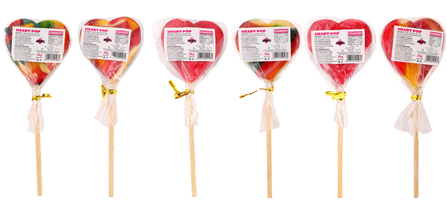 Heart LollyPop Pack Of 6