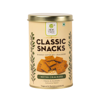 Classic Methi Crackers | Baked Multigrain Savoury Crackers