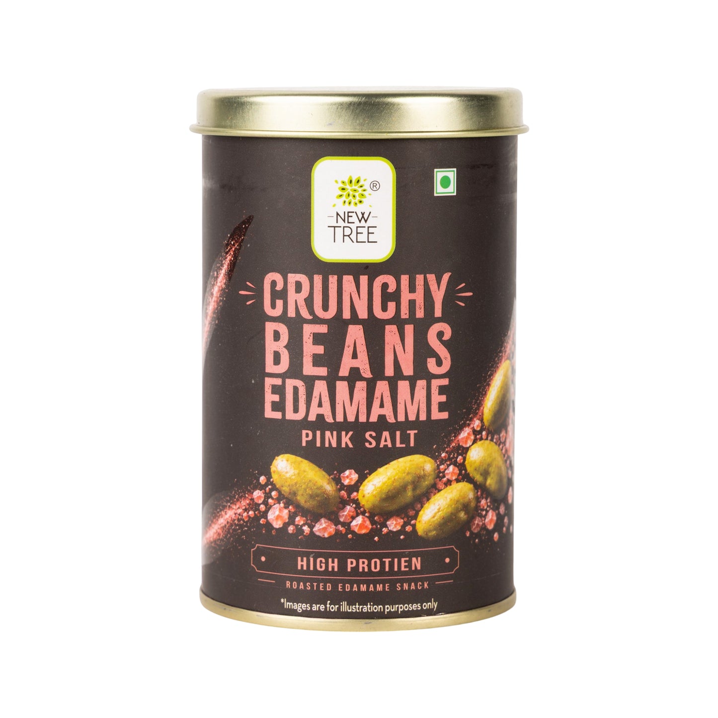 Crunchy Edamame Pink Salt | High Protein Roasted Edamame