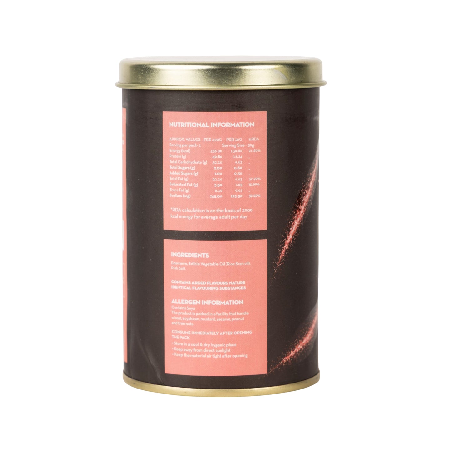 Crunchy Edamame Pink Salt | High Protein Roasted Edamame