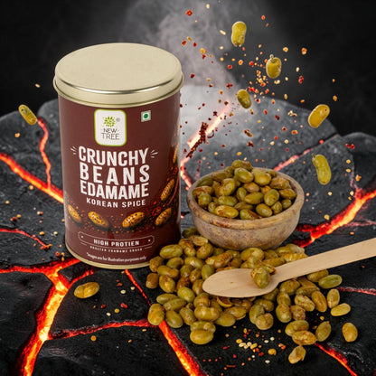 Crunchy Edamame Korean Spice | High Protein Roasted Edamame Snack