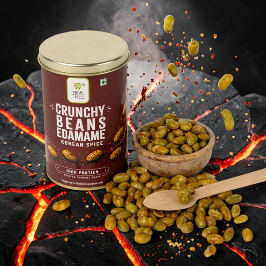 Crunchy Edamame Korean Spice | High Protein Roasted Edamame Snack