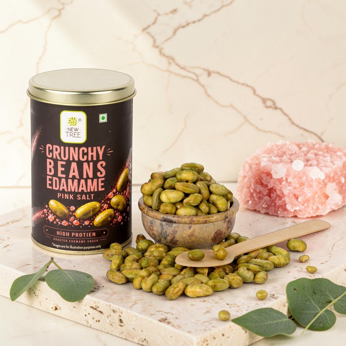 Crunchy Edamame Pink Salt | High Protein Roasted Edamame