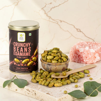 Crunchy Edamame Pink Salt | High Protein Roasted Edamame
