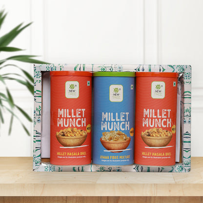 Munchies Galore: Three packs of Millet Munch to satisfy your cravings.