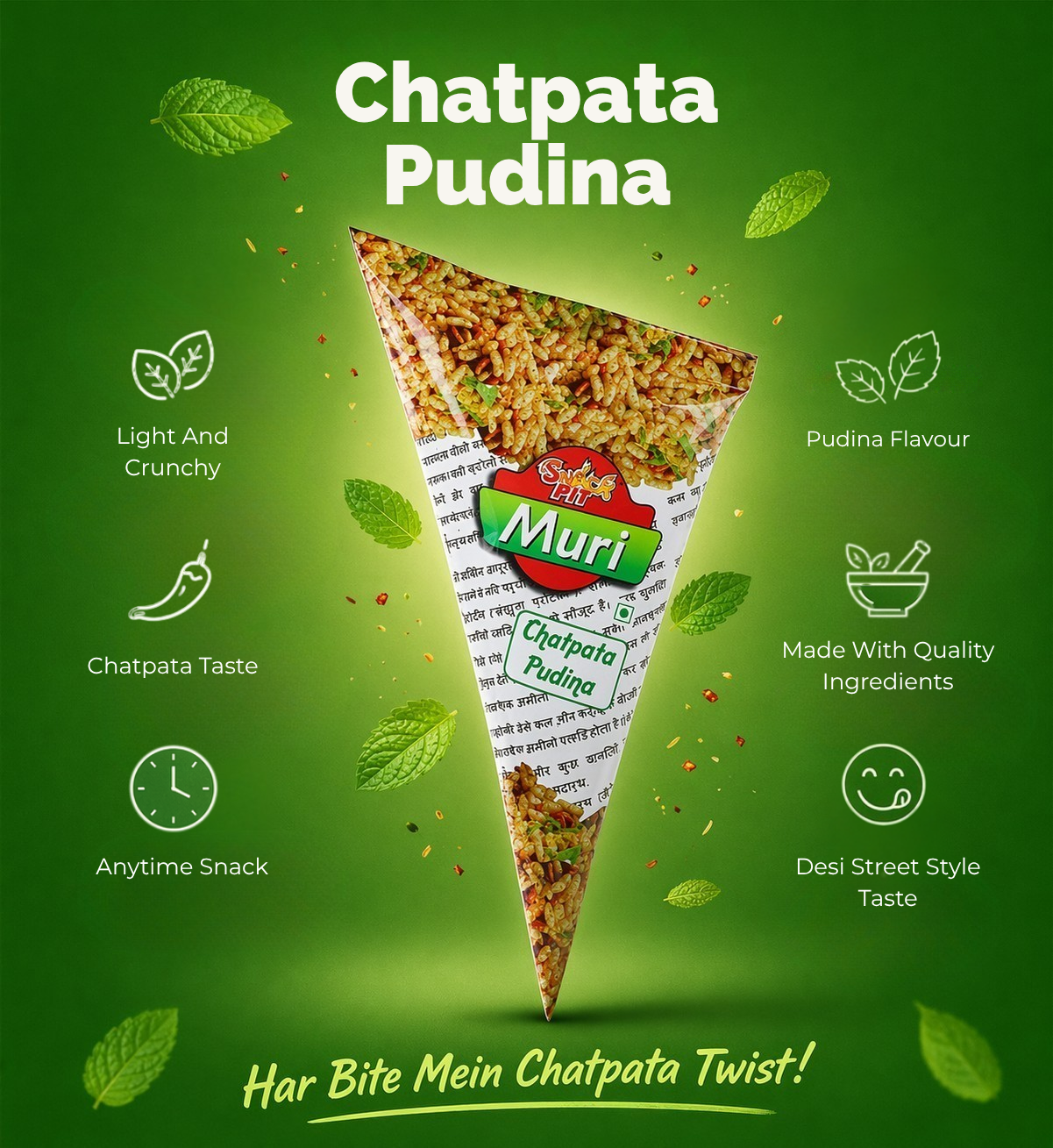 Chatpata Pudina Muri Pack Of 10